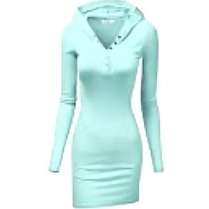 Long- Sleeved Hoodie Dress